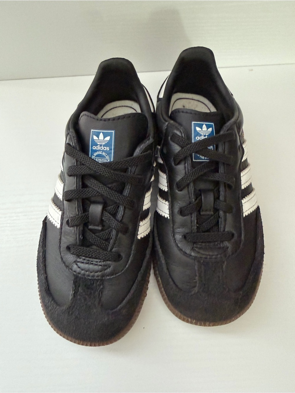 adidas Black & White Classic Leather Trainer